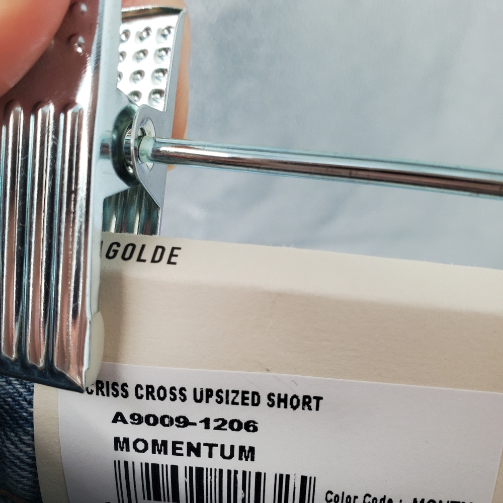Agolde Criss Cross Upsized Organic Denim Jean Shorts in Momentum NEW WITH TAGS - Picture 5 of 8